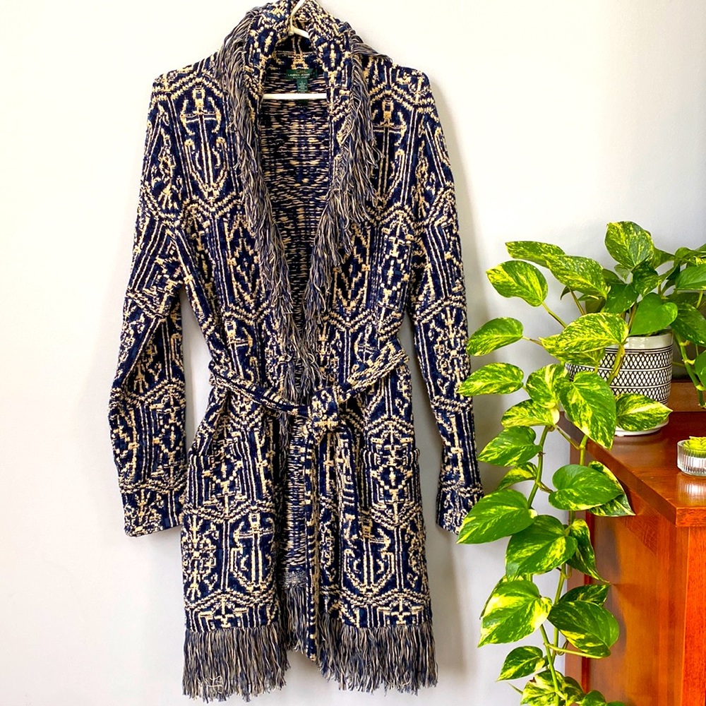 Vintage Ralph Lauren bohemian cotton cardigan. Size M